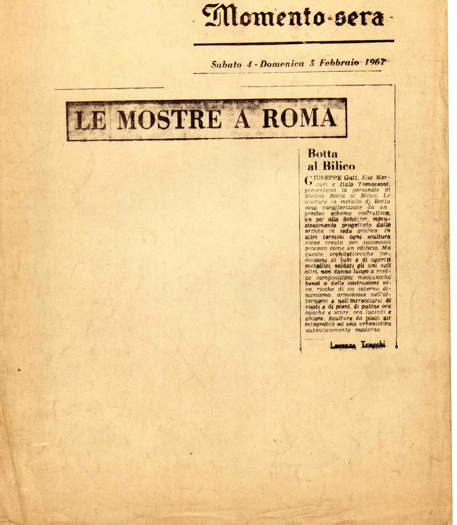 Scansione originale: Momento-sera, 4 e 5 febbraio 1967