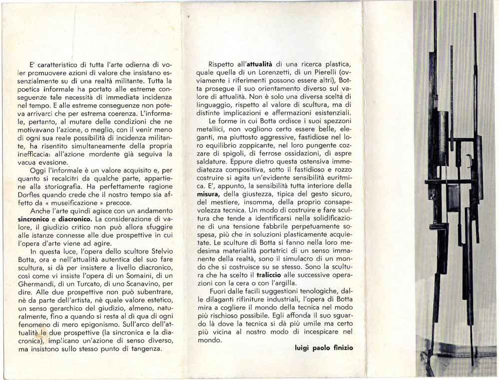 Scansione originale: Catalogo, Galleria Numero, febbraio 1968