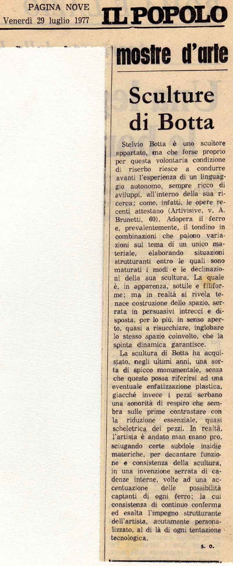 Scansione originale: Il Popolo, 29 luglio 1977